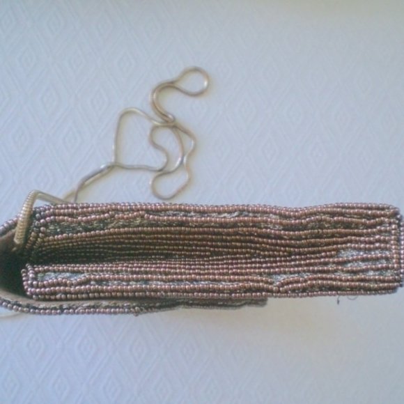Vtg Delill beaded clutch shoulder evening bag - Picture 7 of 13
